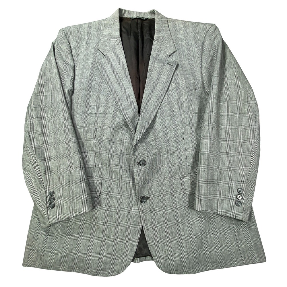 Vintage Christian Dior Monsieur Blazer 46L Plaid Pure Wool Sport Coat Jacket Ivy